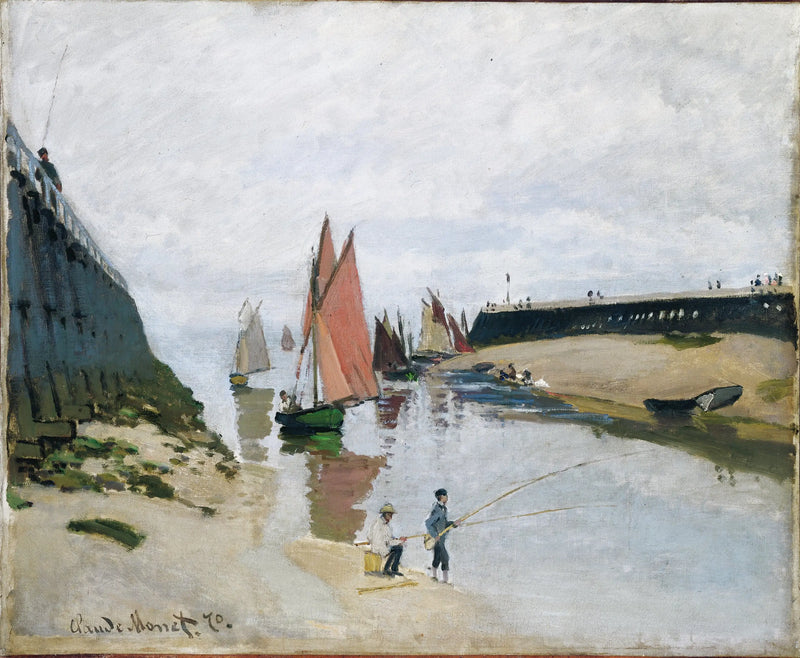 Inloppet till Trouville hamn - Claude Monet