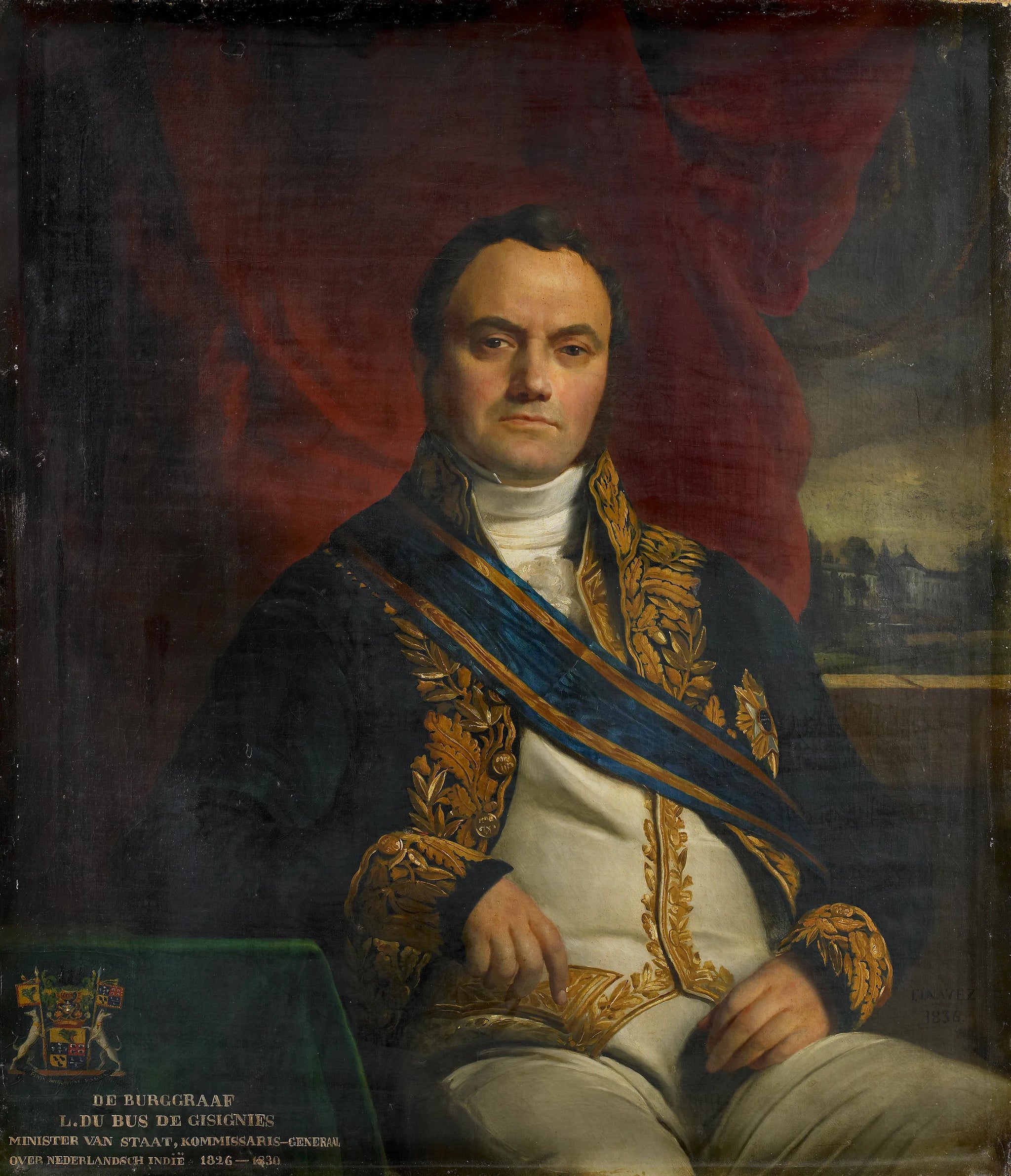 Léonard Pierre Joseph Burgrave du Bus de Gisignies (1780-1849). Commissaire général (1826-30) - François-Joseph Navez