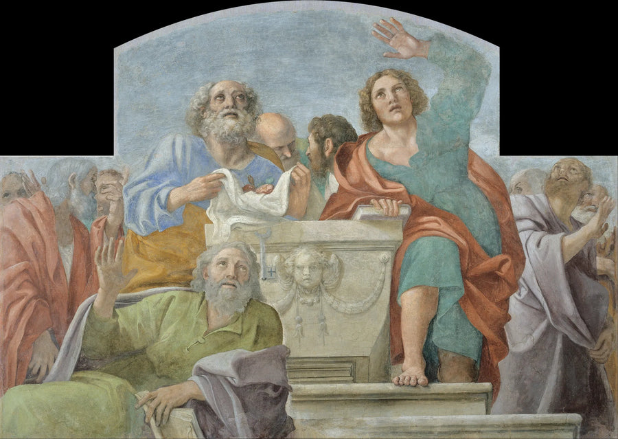 Apostlarna runt den tomma gravplatsen - Annibale Carracci