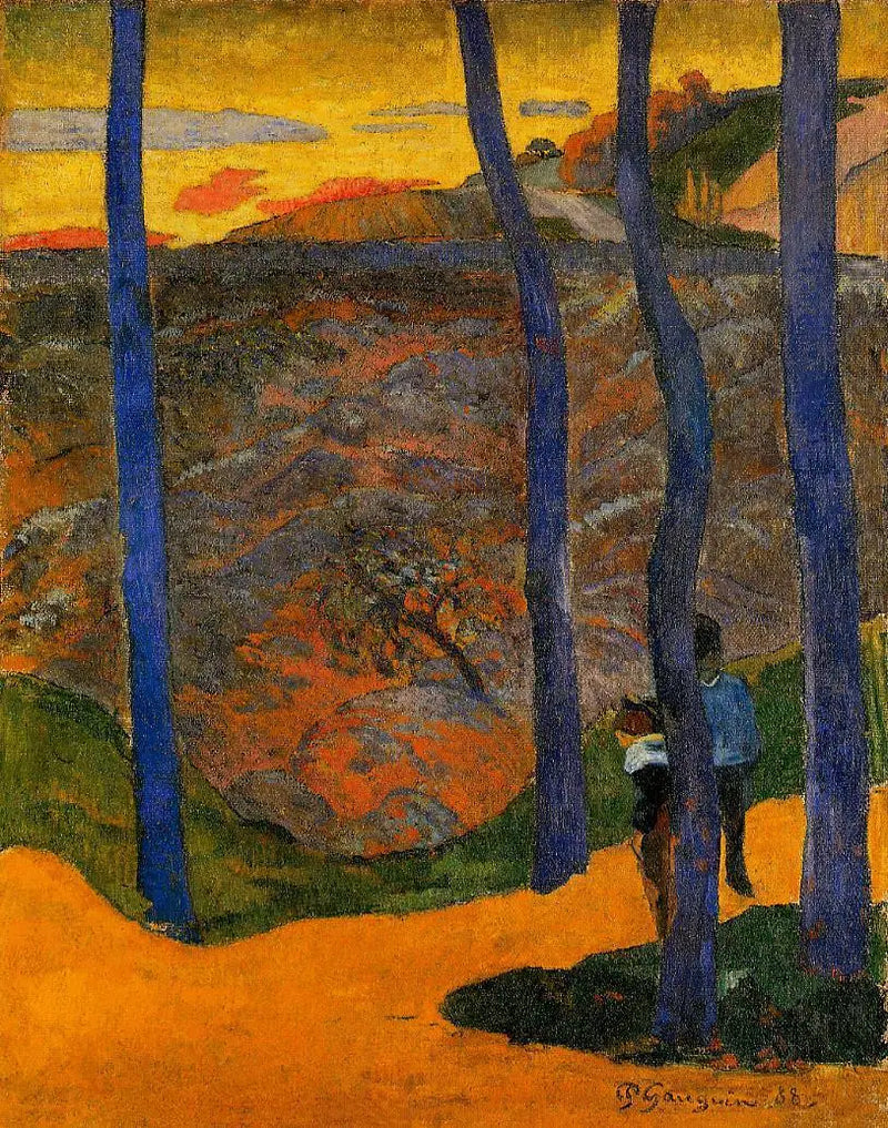 De blå träden (Du kommer att passera där, den vackra) - Paul Gauguin