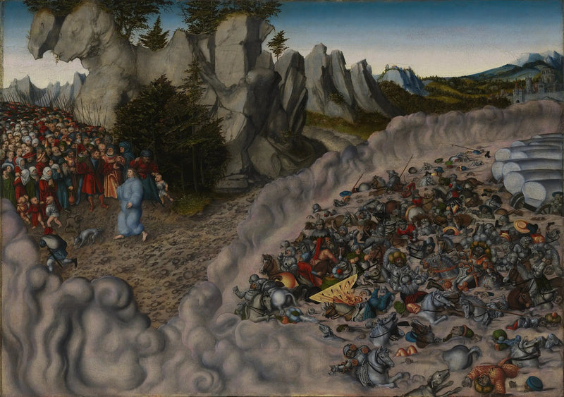 Faraos arméer som försvunnit i Röda havet - Lucas Cranach den äldre