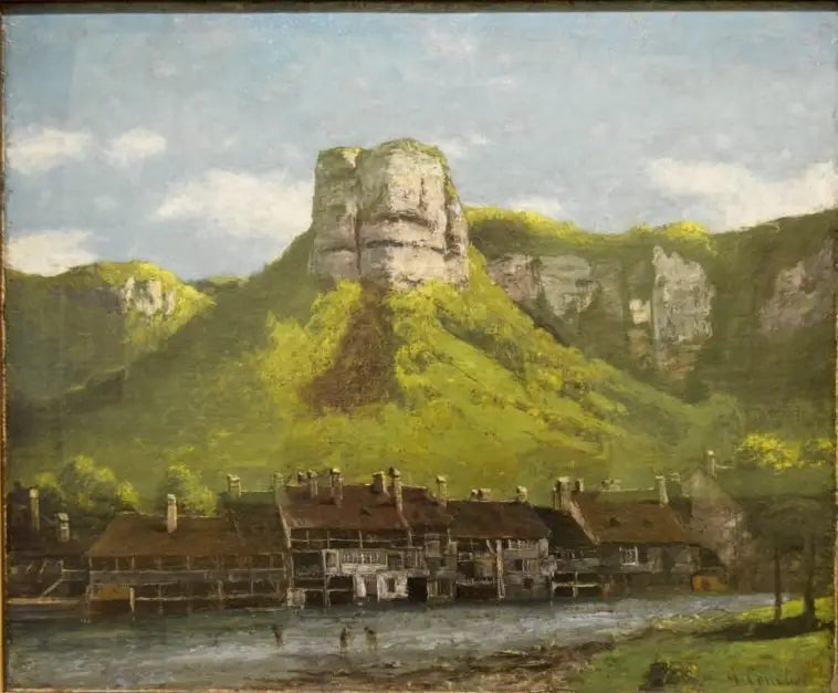 Tréfilerie-verkstäderna vid Loue, nära Ornans - Gustave Courbet