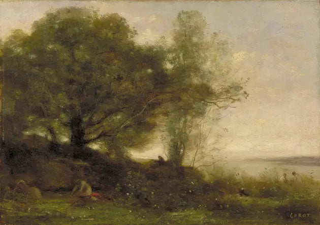 Baderskorna - Jean-Baptiste Camille Corot