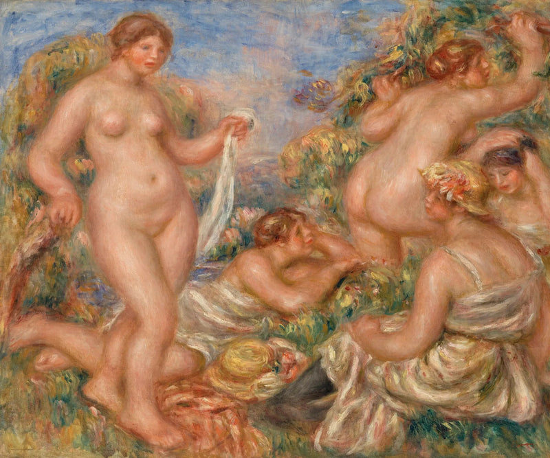 Badande kvinnor - Pierre-Auguste Renoir