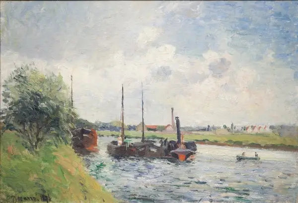 Oise-kust, Nära Pontoise - Camille Pissarro