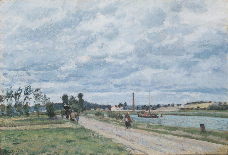 Oise-kusterna nära Pontoise - Camille Pissarro