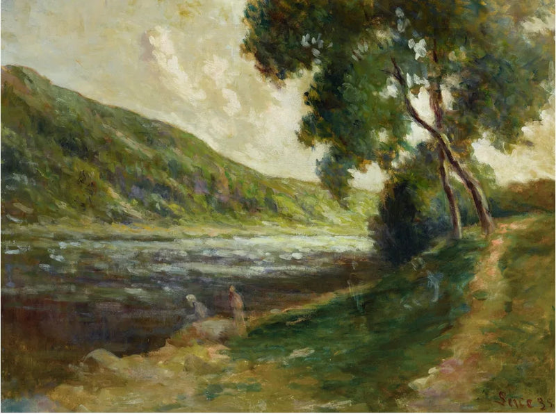 Seine-stranden runt Rolleboise - Maximilien Luce