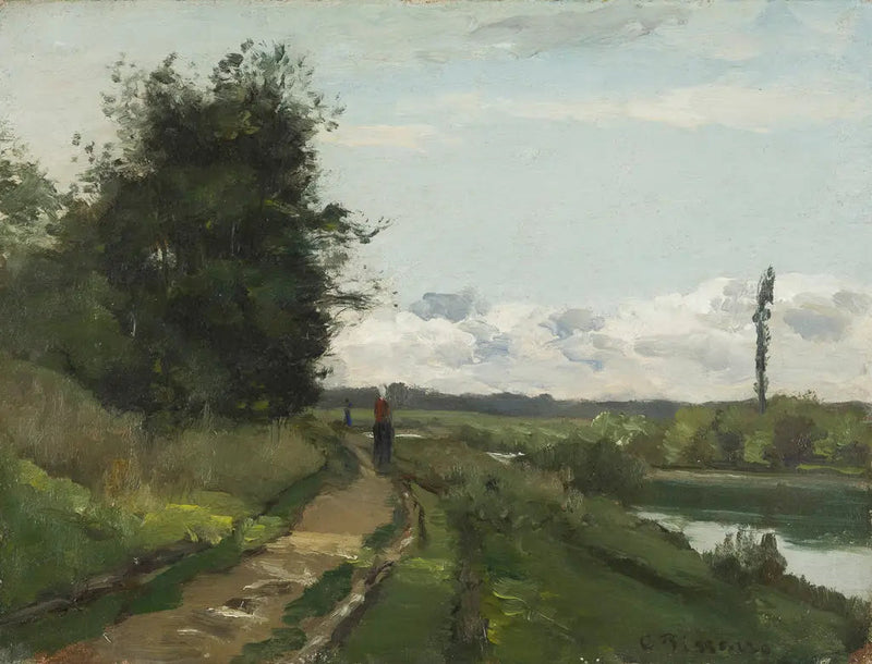 Seinekanterna i Bougival - Camille Pissarro