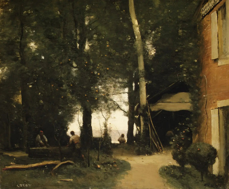 Seine-krökarna vid Conflans - Jean-Baptiste Camille Corot