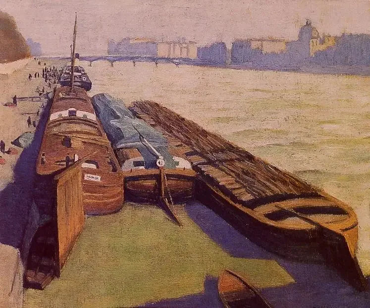 Båtar vid Seine-stranden - Félix Vallotton