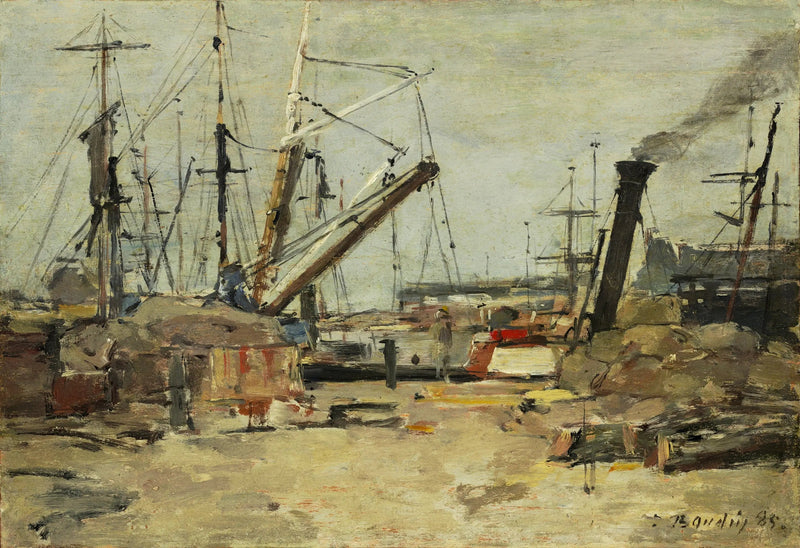 Fiskebåtar - Eugène Boudin