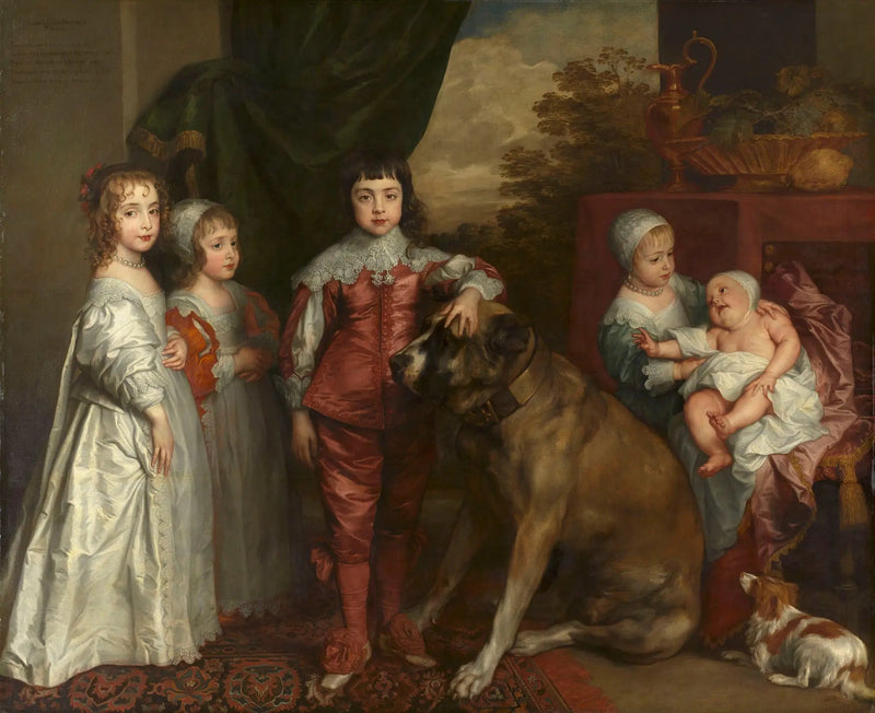 De fem barnen till Karl I - Antoine van Dyck