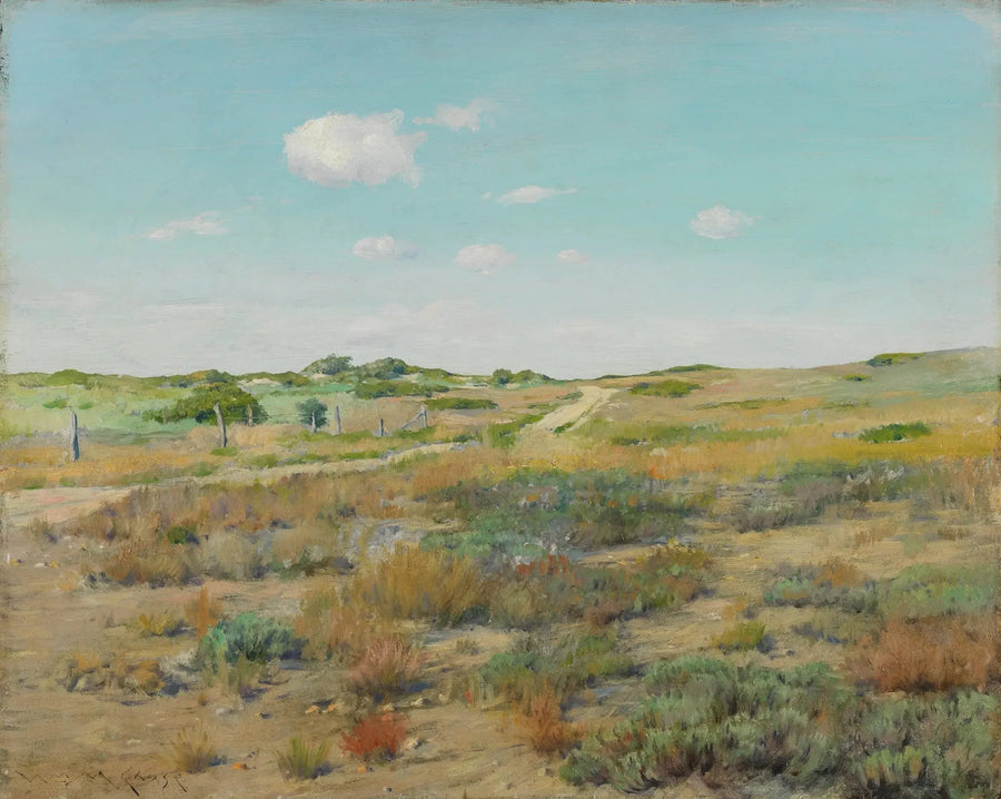 Shinnecock-bergen - William Merritt Chase