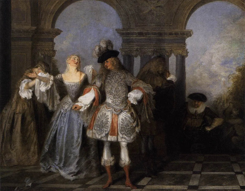 De franska skådespelarna - Antoine Watteau