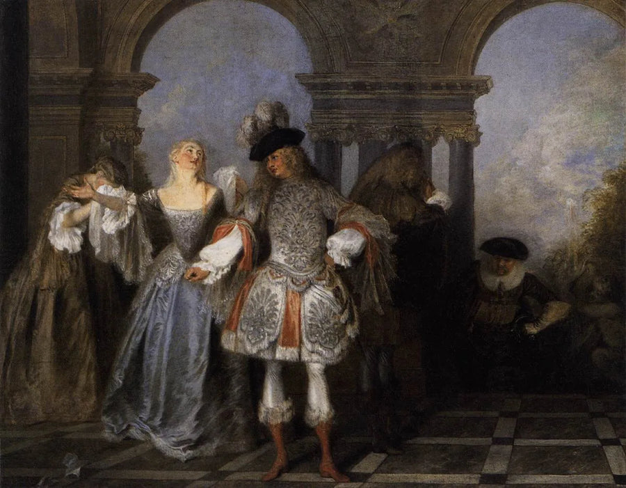 De franska skådespelarna - Antoine Watteau