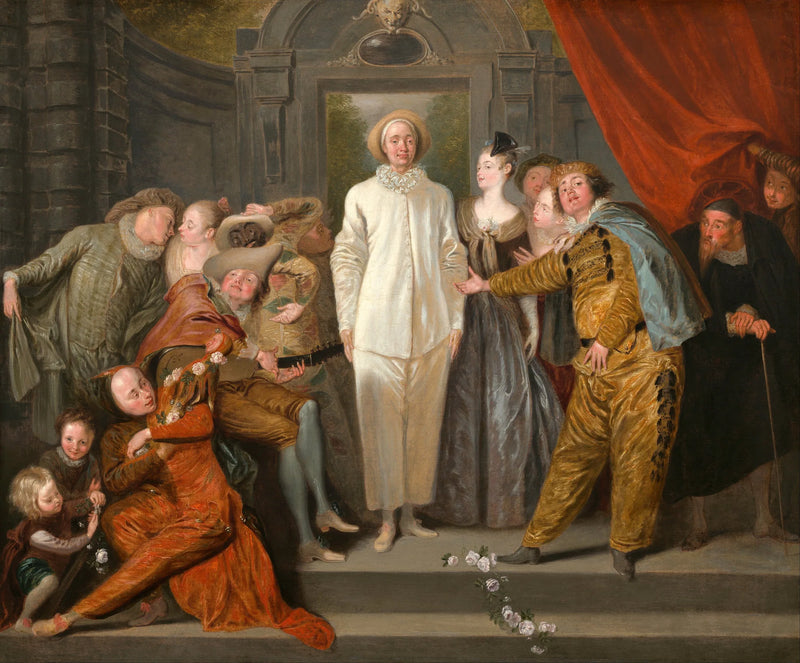 De italienska skådespelarna - Antoine Watteau