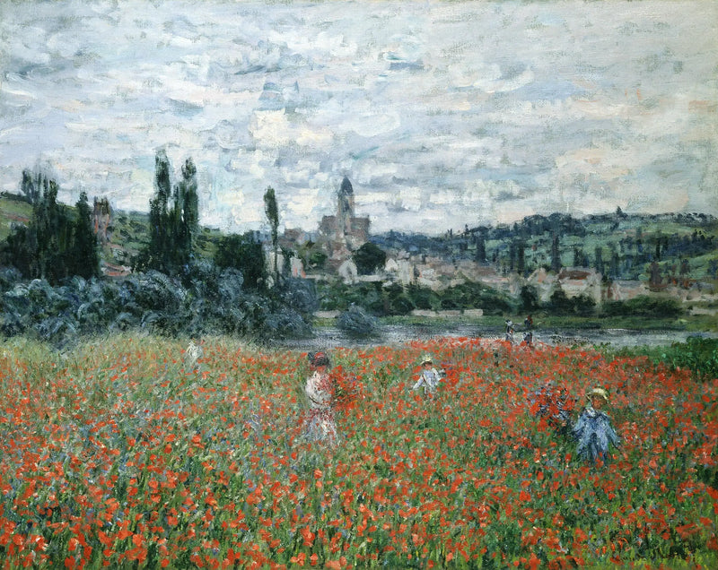 Vallmo nära Vétheuil - Claude Monet