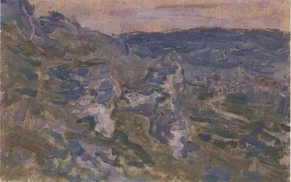 Kullarna nära Vétheuil - Claude Monet