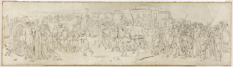 Kuckusarna på Tuileries kaj - Louis-Léopold Boilly