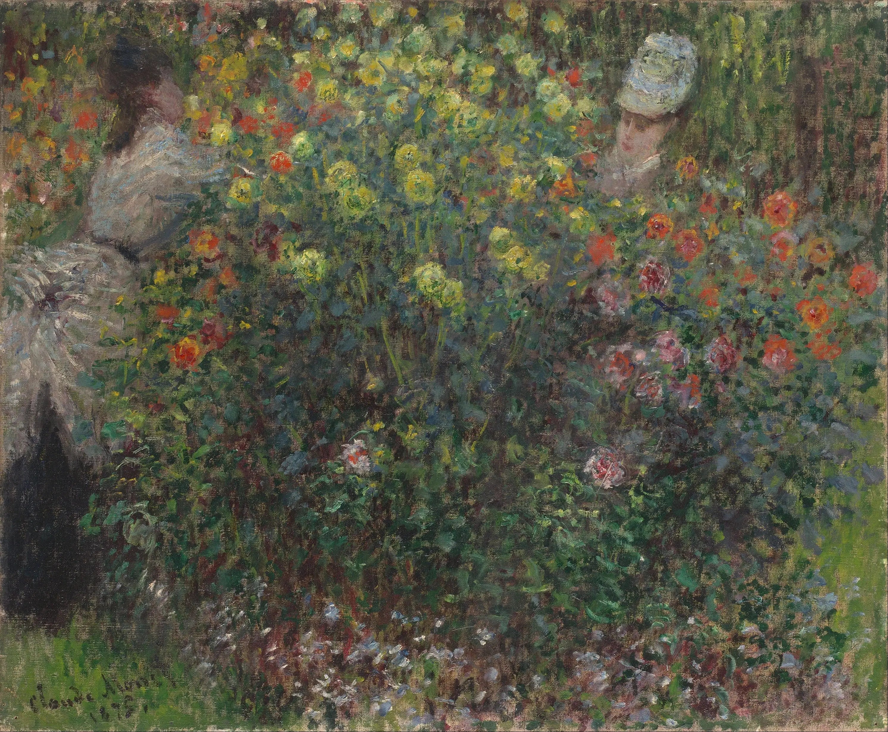 Reproduction du tableau « Les dames en fleurs - Claude Monet » par Alpha Reproduction en peinture à l’huile