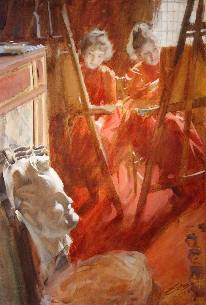 De unga damerna Schwartz - Anders Zorn
