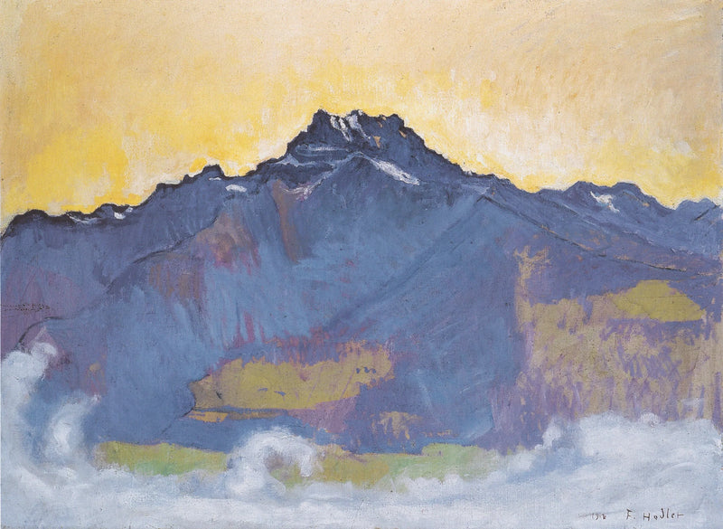 Dents du Midi sett från Chesières - Ferdinand Hodler