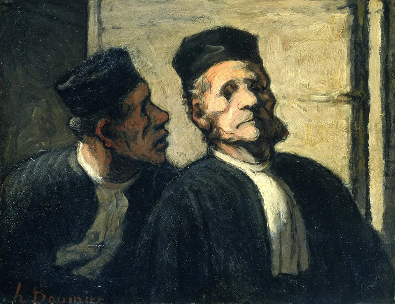 De två advokaterna - Honoré Daumier