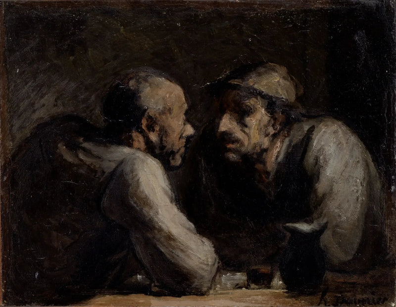 De två drickarna - Honoré Daumier