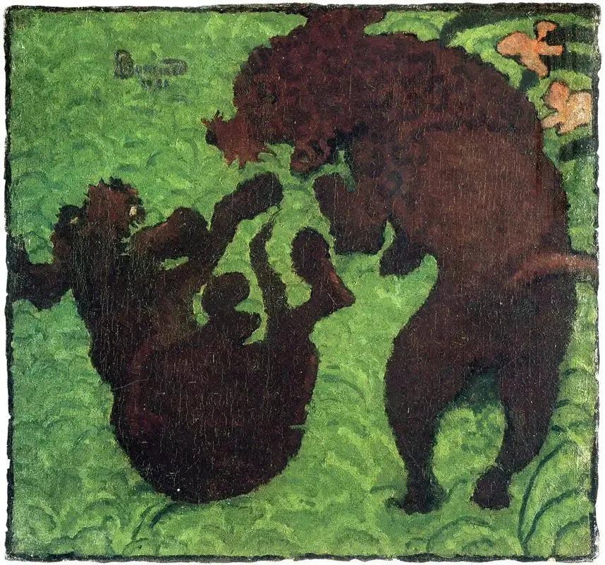 De två pudlarna - Pierre Bonnard
