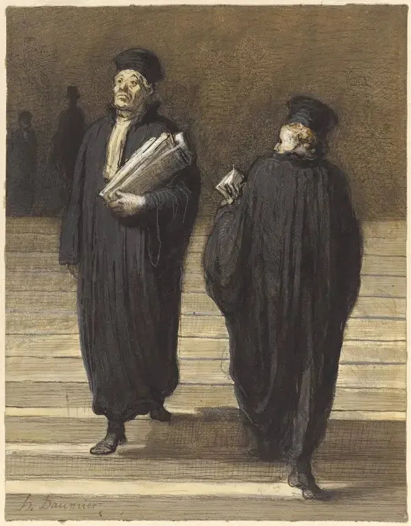 De två kollegorna Advokater - Honoré Daumier
