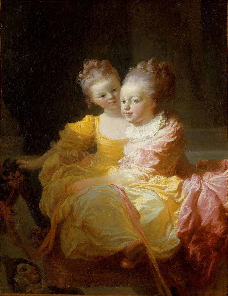 De två systrarna - Jean-Honoré Fragonard
