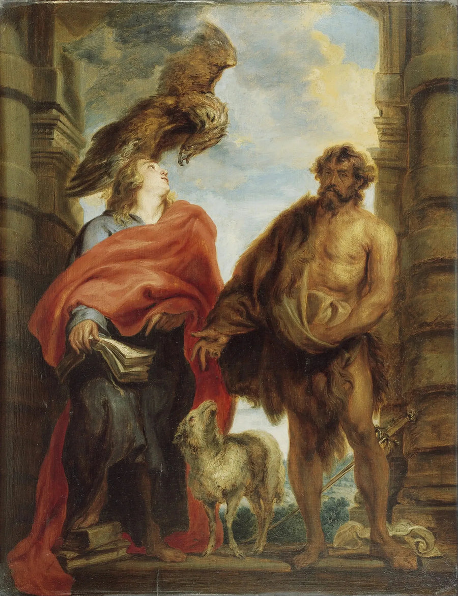 De två heliga Johannes - Antoine van Dyck