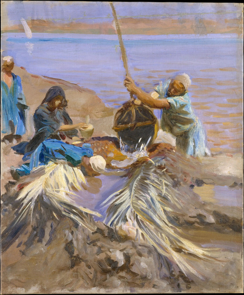 Egyptierna lyfter upp vattnet från Nilen - John Singer Sargent