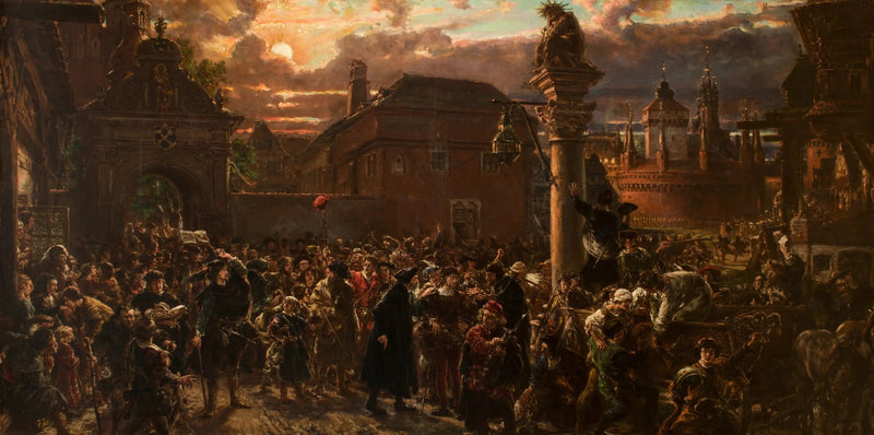Studenter som lämnar Kraków 1549 - Jan Matejko