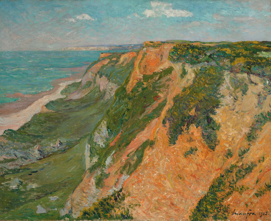 De röda klipporna i Octeville, Basse-Seine - Maxime Maufra