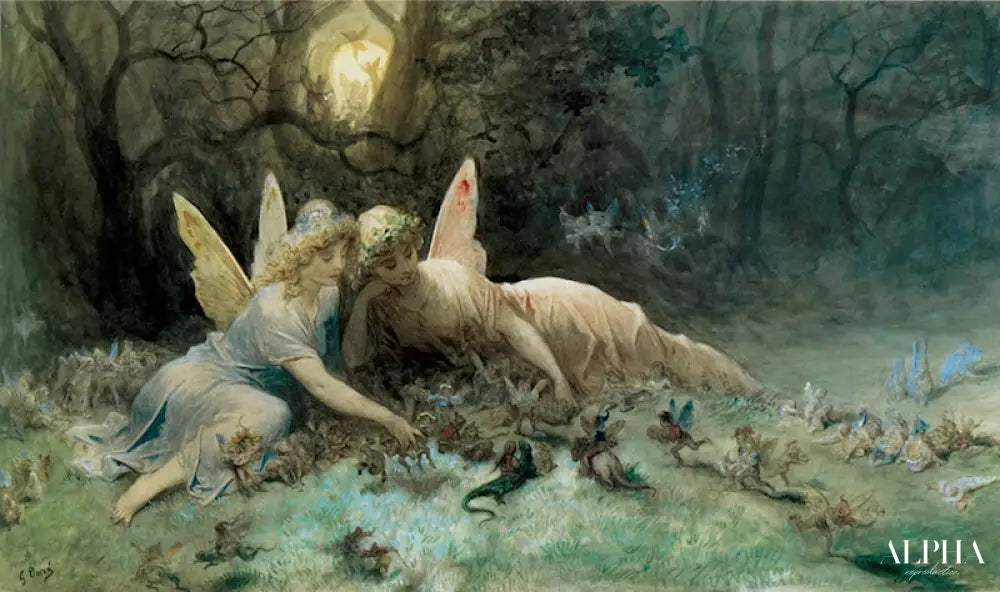 Les Fées - Une scène tirée de William Shakespeare - Gustave Doré Reproductions de tableaux à la peinture à l’huile