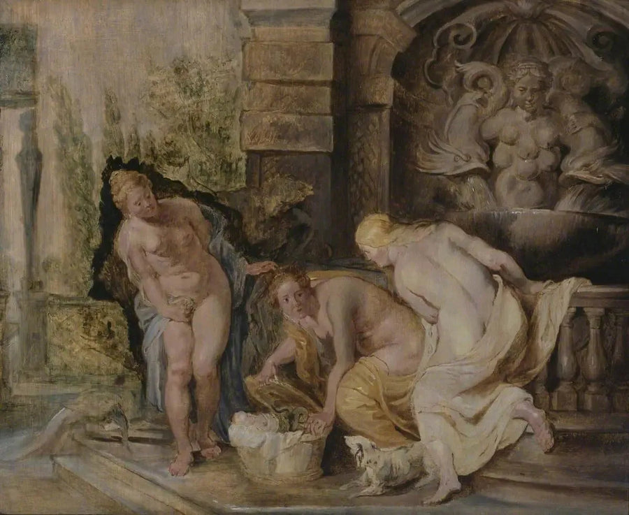 Cécrops flickor upptäcker Érichthonios - Peter Paul Rubens