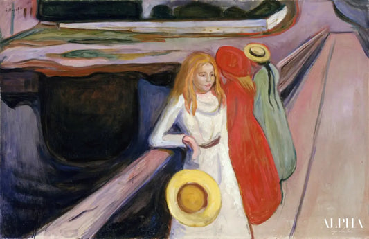 Les Filles sur le pont - Edvard Munch - Reproductions de tableaux et peintures haut de gamme