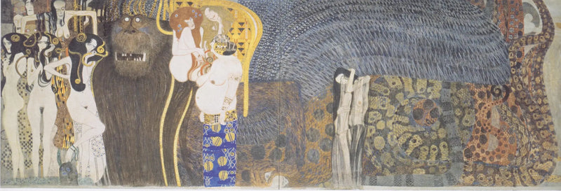 De onda krafterna och de tre Gorgonerna - Gustav Klimt