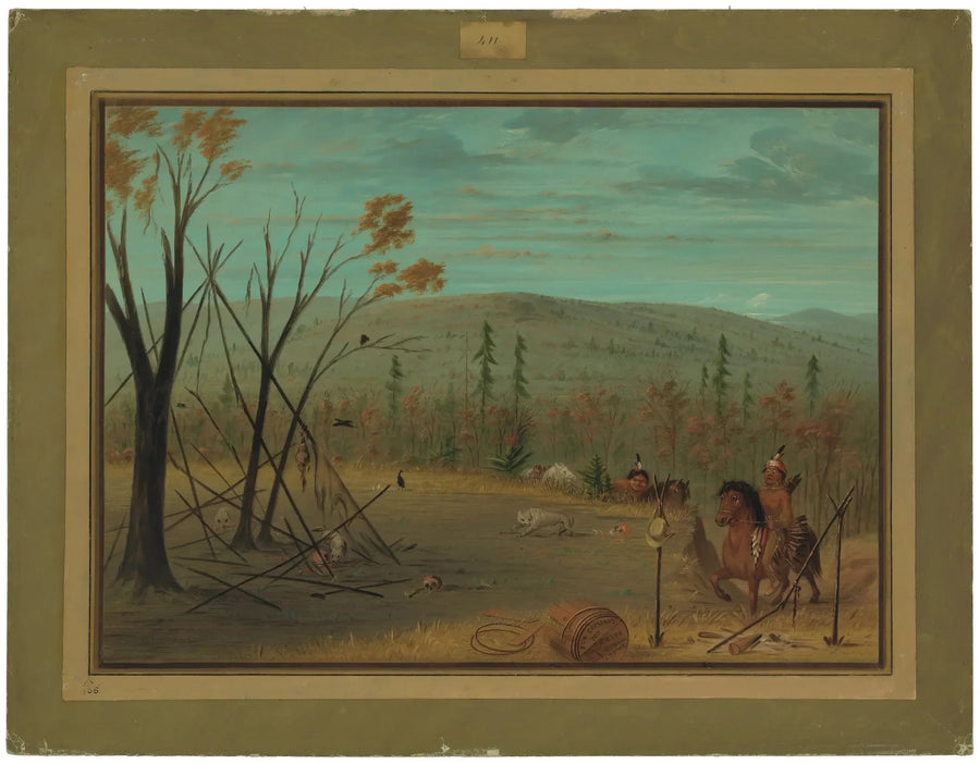 Cheyenne-bröderna kommer tillbaka från sin höstjakt - George Catlin