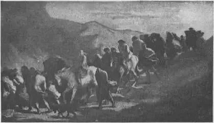 Flyktningarna - Honoré Daumier