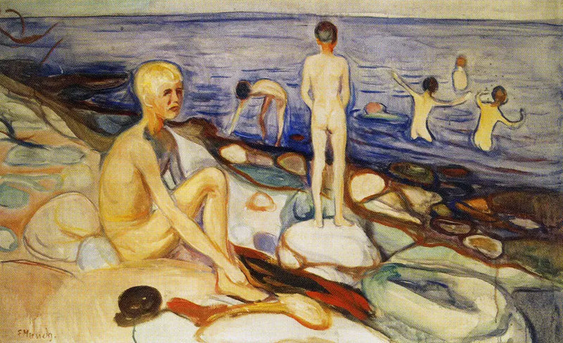 Pojkar som badar - Edvard Munch