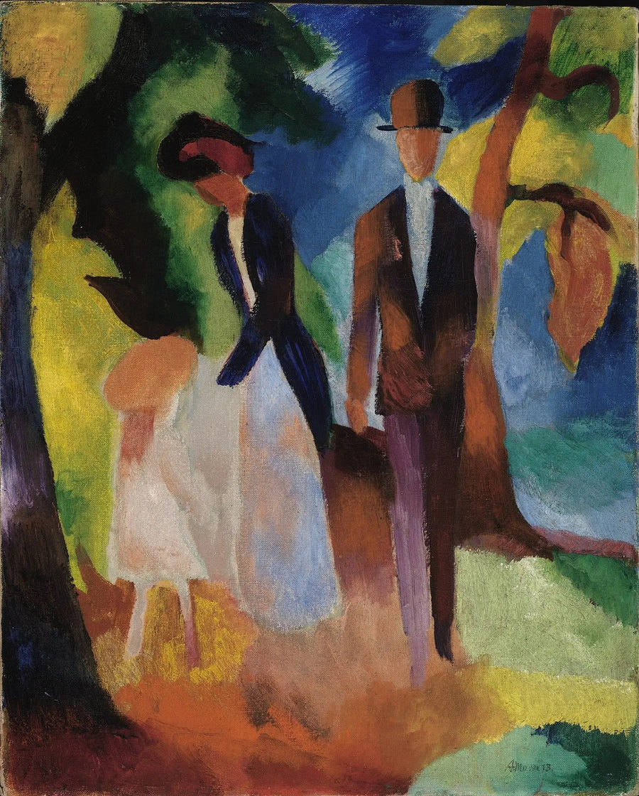 Människor vid den blå sjön - August Macke