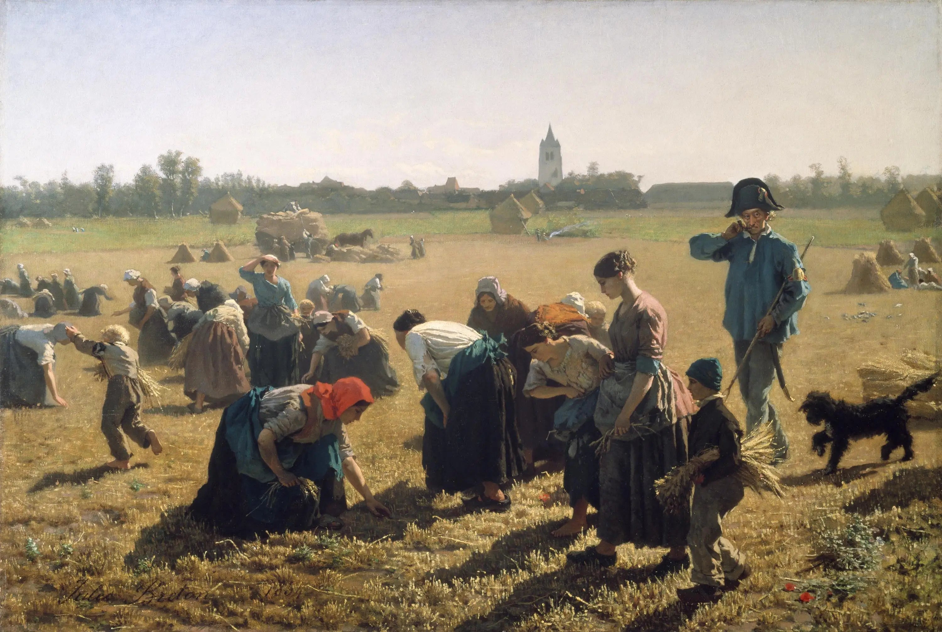 Les Glaneurs - Jules Breton image 1 copie peinte à la main à l’huile