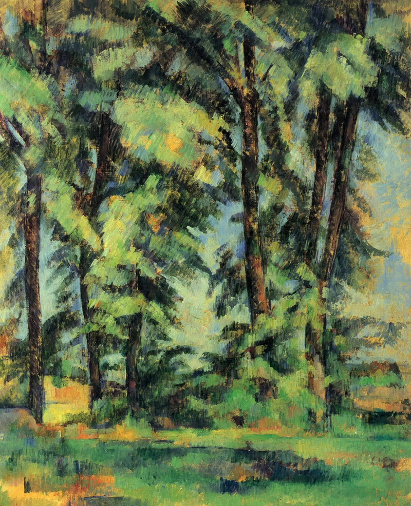 De stora träden vid Jas de Bouffan - Paul Cézanne