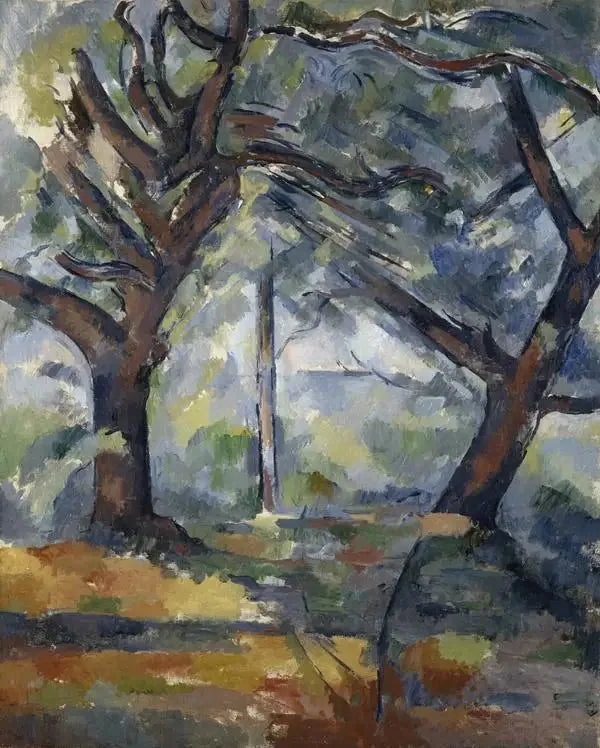 De stora träden - Paul Cézanne