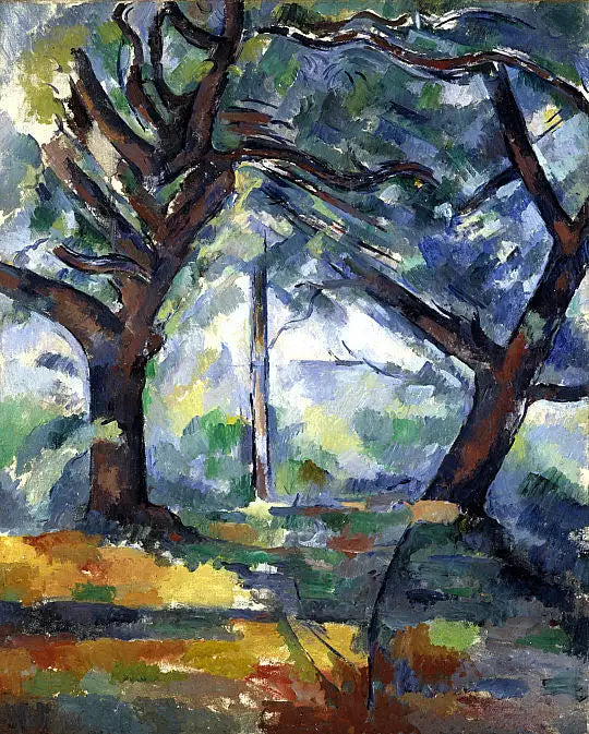 De stora träden - Paul Cézanne