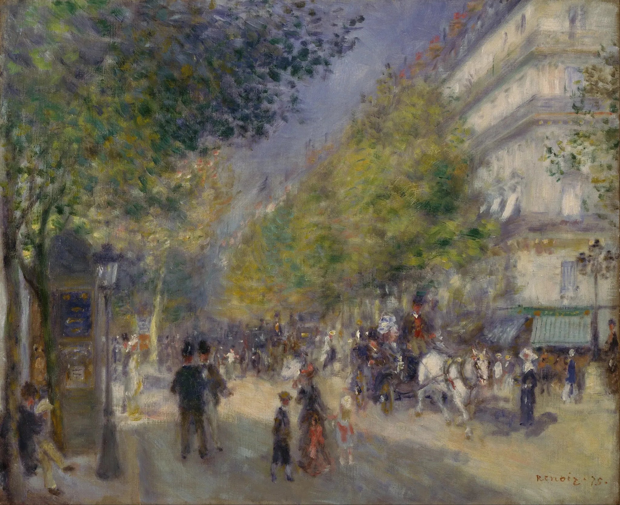Les Grands Boulevards - Pierre-Auguste Renoir image 1 reproduction de peinture à l’huile