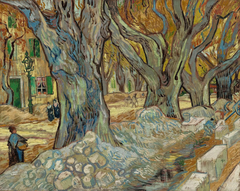 De stora platanerna (Vägarbetare i Saint-Rémy) - Vincent van Gogh