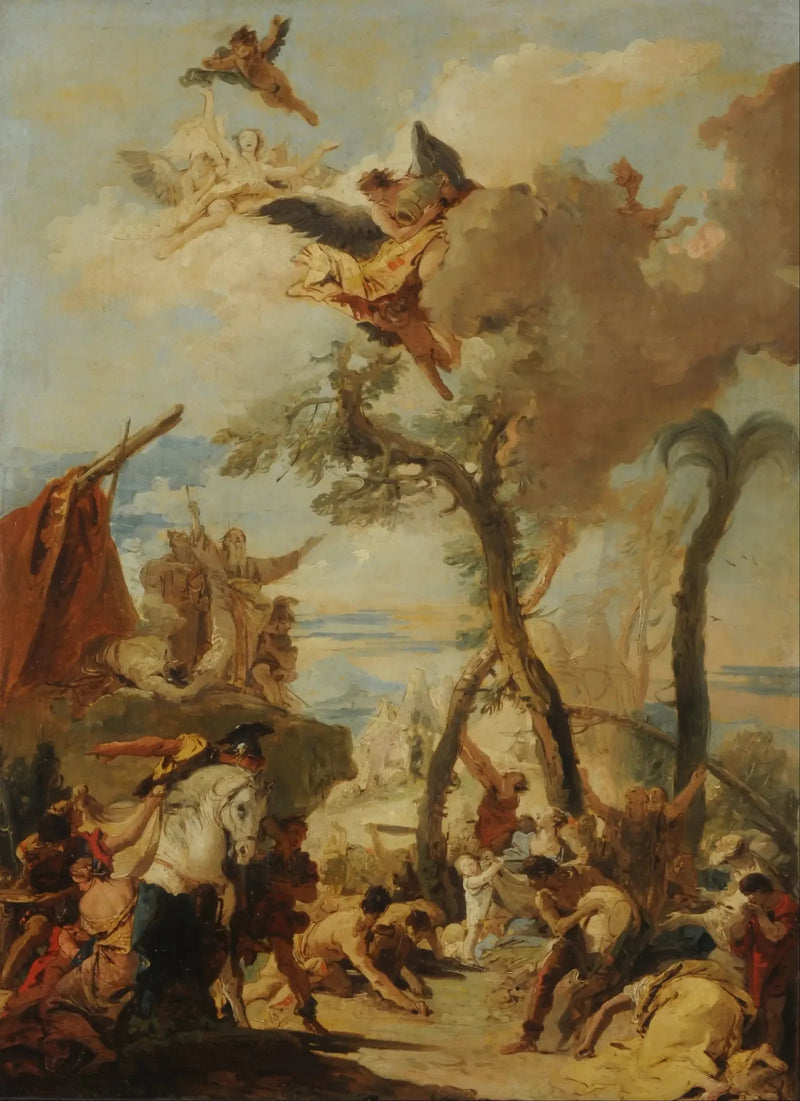 De hebreerna samlar manna i öknen - Giovanni Battista Tiepolo